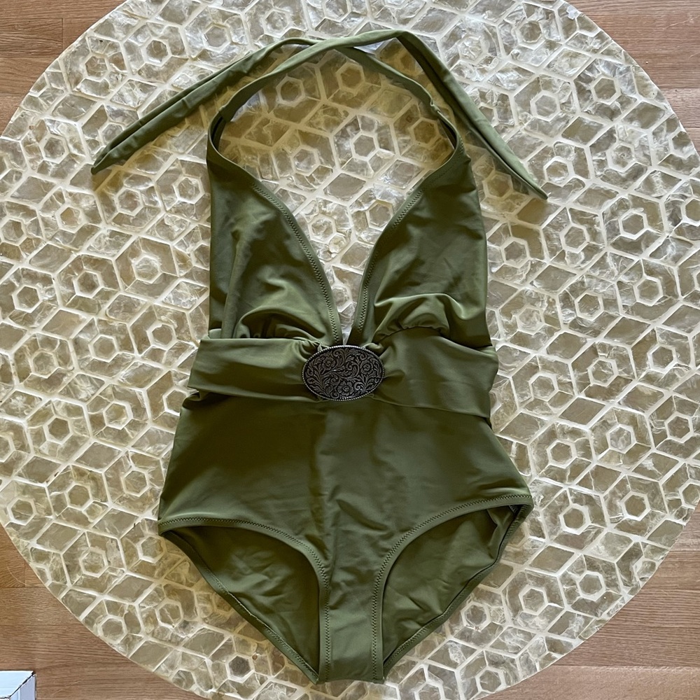 NEW Tigerlily Olive One-Piece. Small